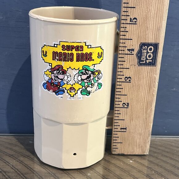 Super Mug Nintendo Super Mario Bothers Plastic Mug Super Rare Vintage 1988 VTG - Picture 8 of 8